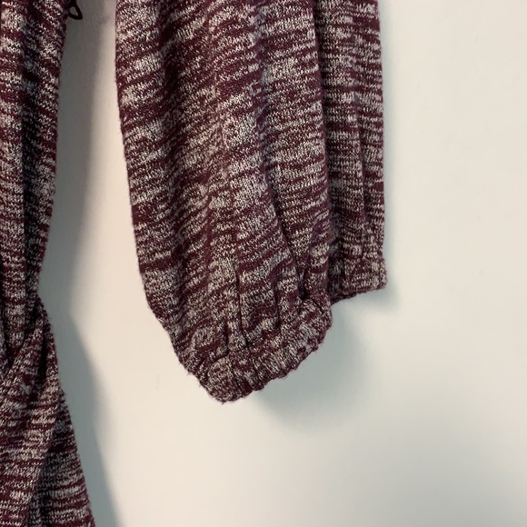 GAP Medium tall tie waist wrap dress purple maroon color - Picture 7 of 7